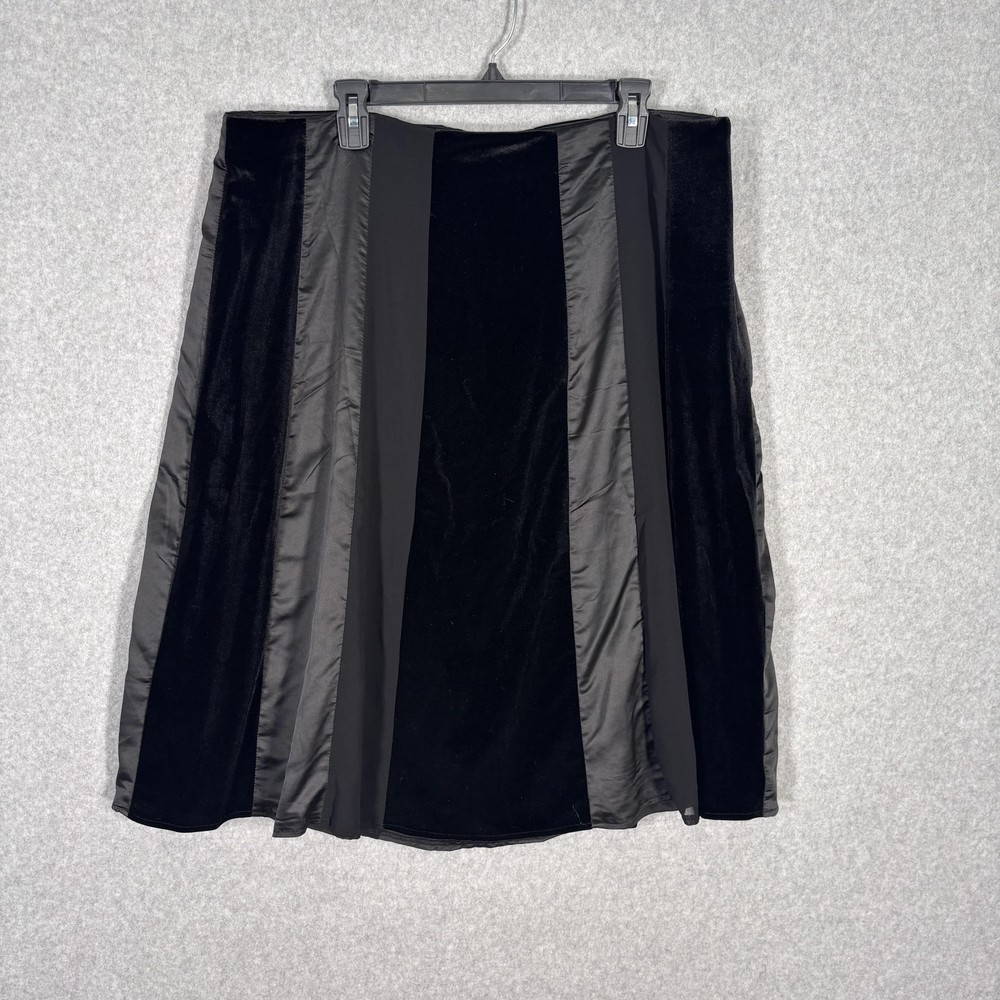 Lane Bryant Velvet Skirt Size 18 Panel Satin Chiffon Whimsigoth Witchy Fairy