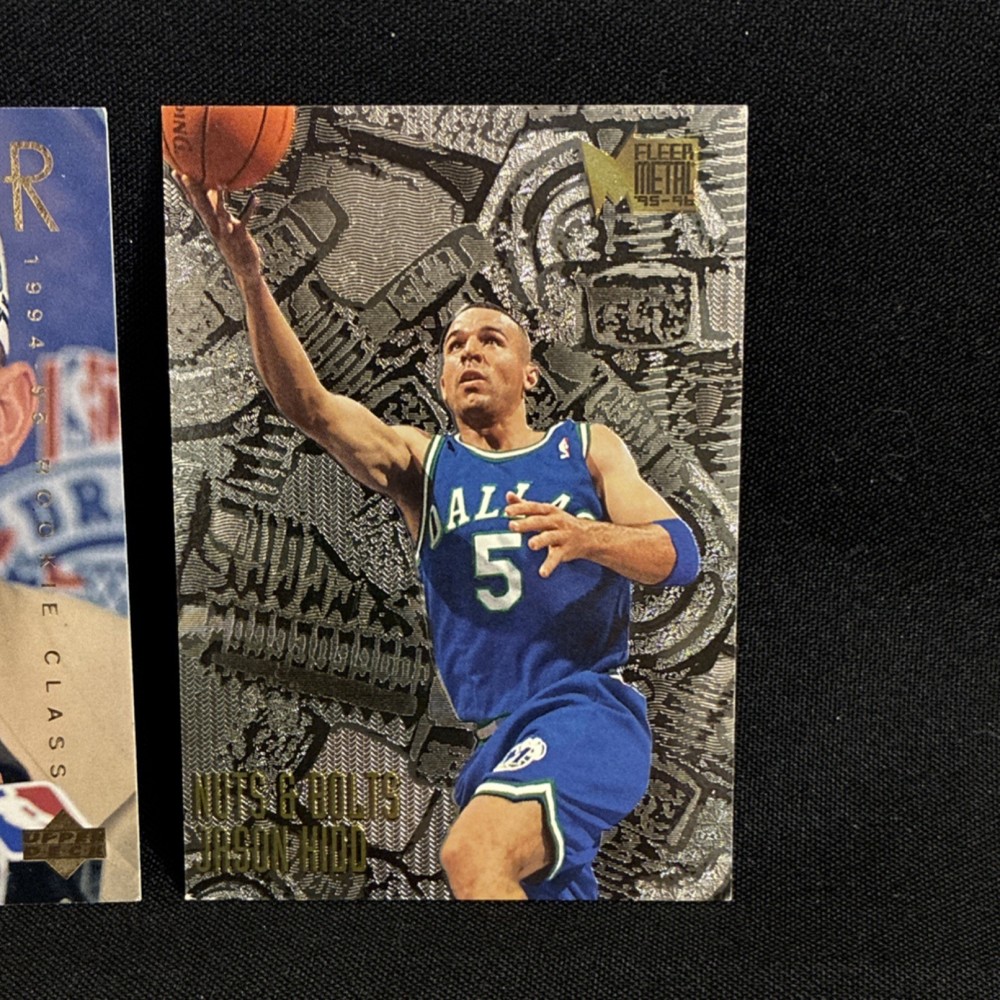 🏀 Upper Deck Jason Kidd Mavericks 2Card Lot Rookie Fleer Metal 🏀