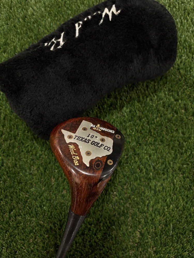 Wood Brothers Texas Golf Co Oil Hardened 10* Persimmon Driver Stiff Flex RH