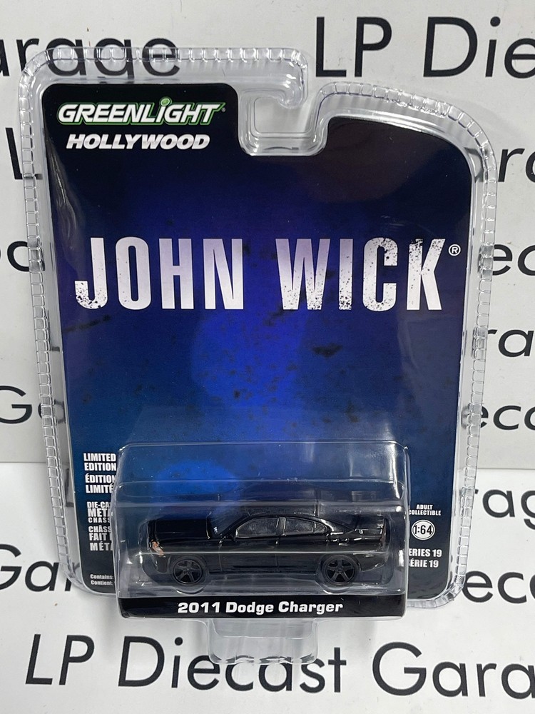 GREENLIGHT 2011 Dodge Charger Black John Wick 1:64 Diecast Hollywood