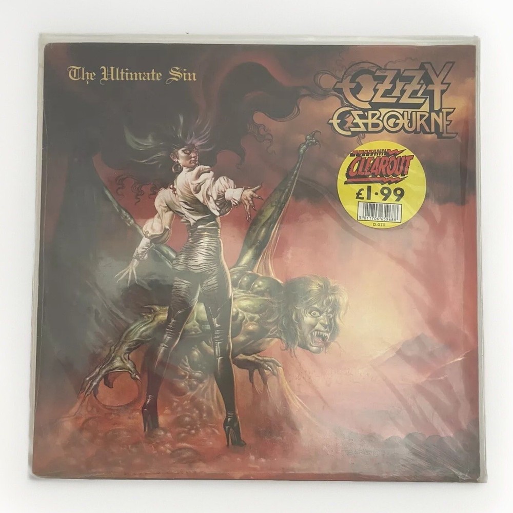 OZZY OSBOURNE ~ THE ULTIMATE SIN ~ DOUBLE SEALED MINT IMPORT 1986 EPIC 462496 1