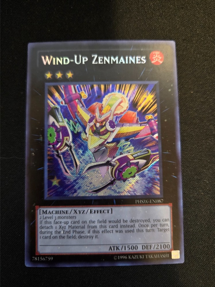 Yu-Gi-Oh! NM Wind-Up Zenmaines PHSW-EN087 Photon Shockwave Unlimited Secret Rare