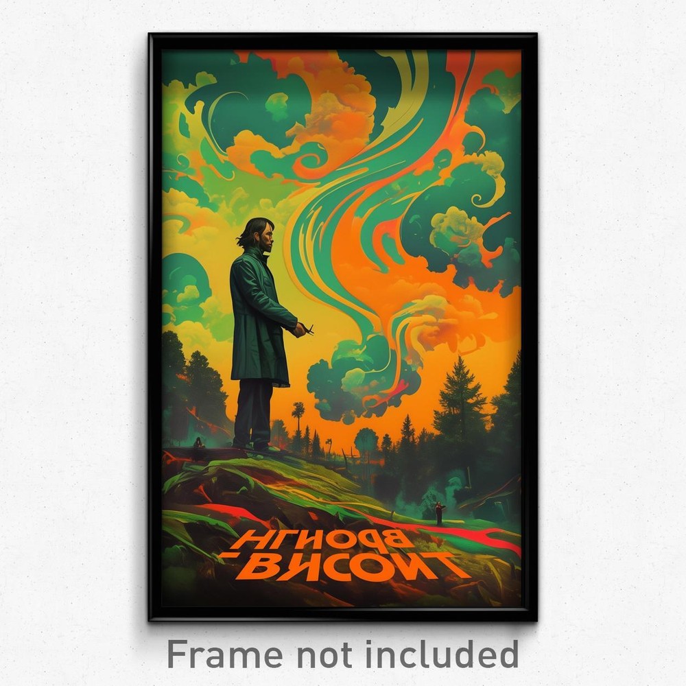 Russian Movie Poster - Urban Hideout (Russia Psychedelic Art Retro Film Print)