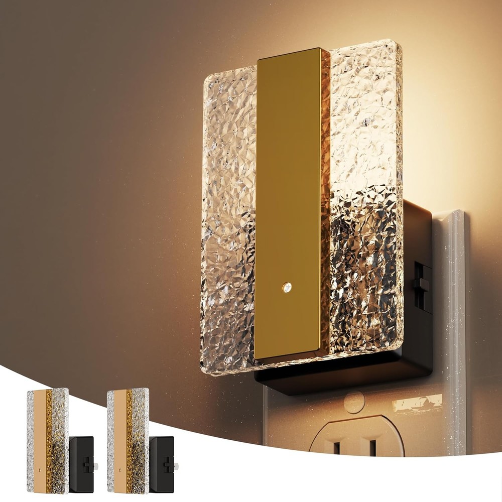 L LOHAS LED Night Lights Plug Into Wall, 2 Pack Night Light with Dusk-to-Dawn Se