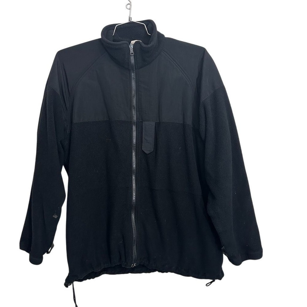 Vintage U.S. Navy ECWCS GEN2 Polartec Fleece Jacket Men's L Black Distressed