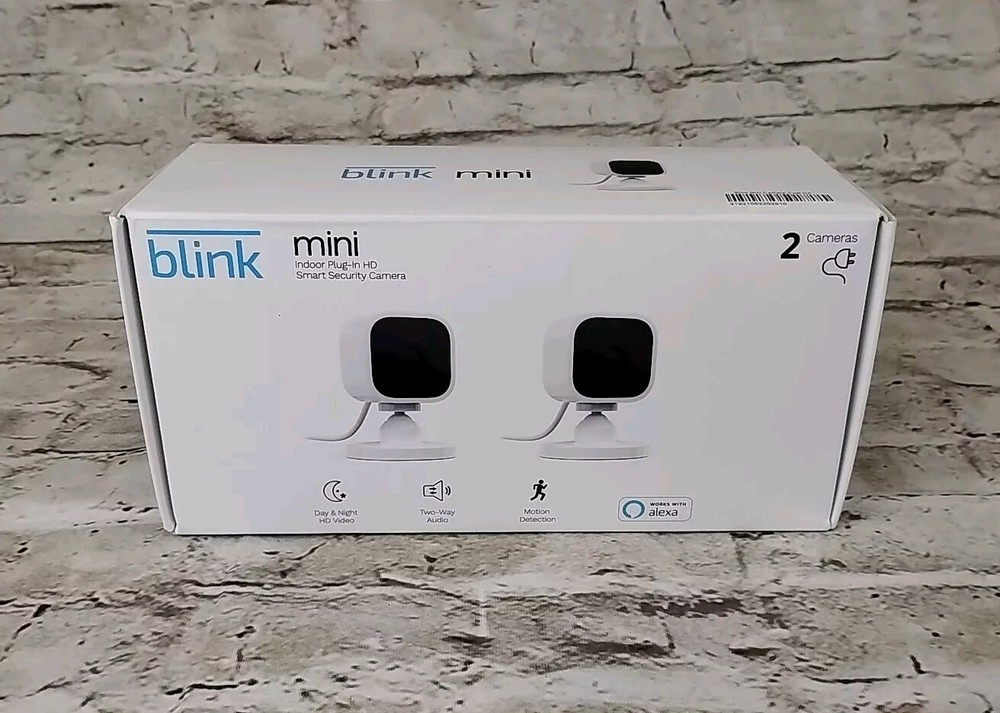 Blink Mini Indoor Plug-In HD Smart Security Camera - Pack of 2
