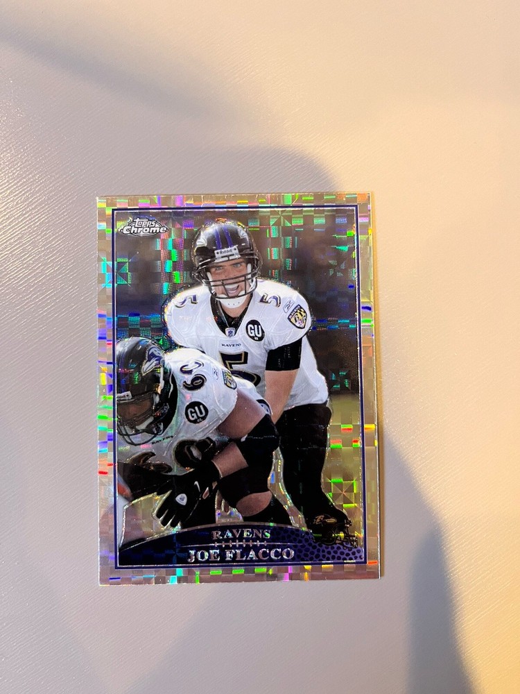 2009 Topps Chrome Joe Flacco #TC81 X-Fractor Refractor