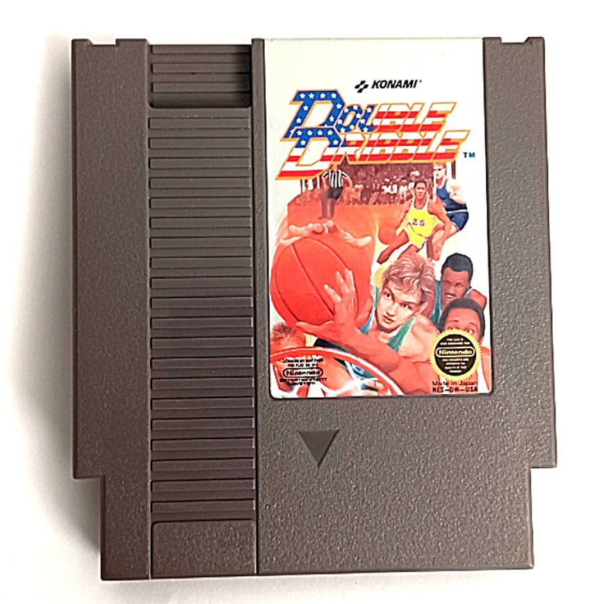 Double Dribble NES Basketball Game Cartridge 1987 Retro Nintendo-image