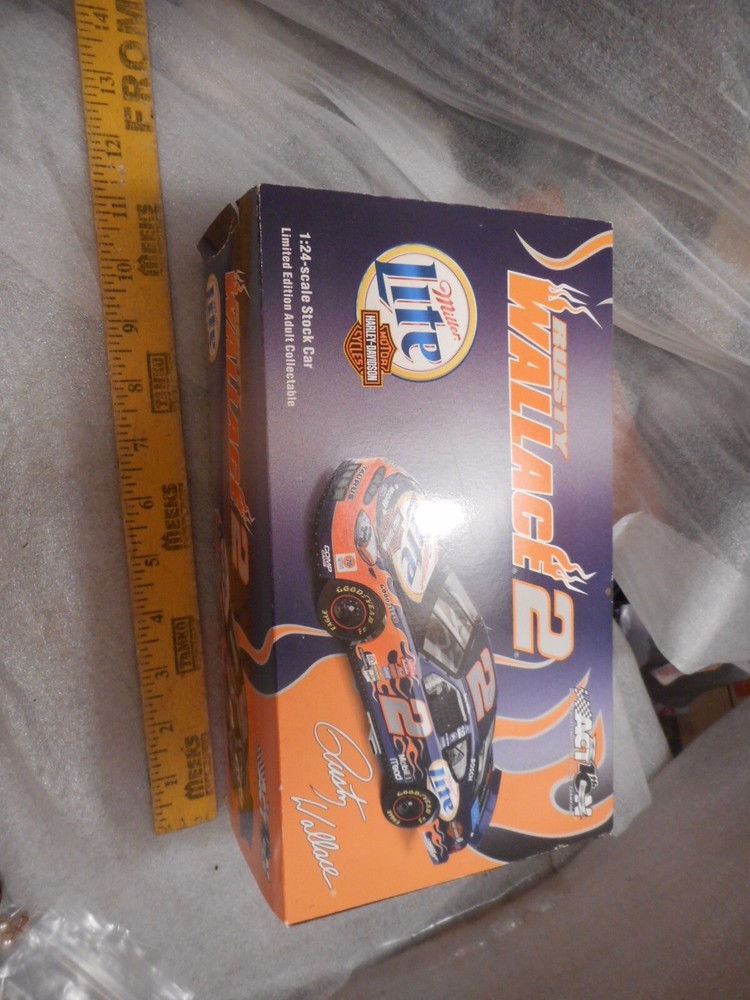 2002 NASCAR Rusty Wallace #2 Miller Lite Harley-Davidson Taurus Diecast