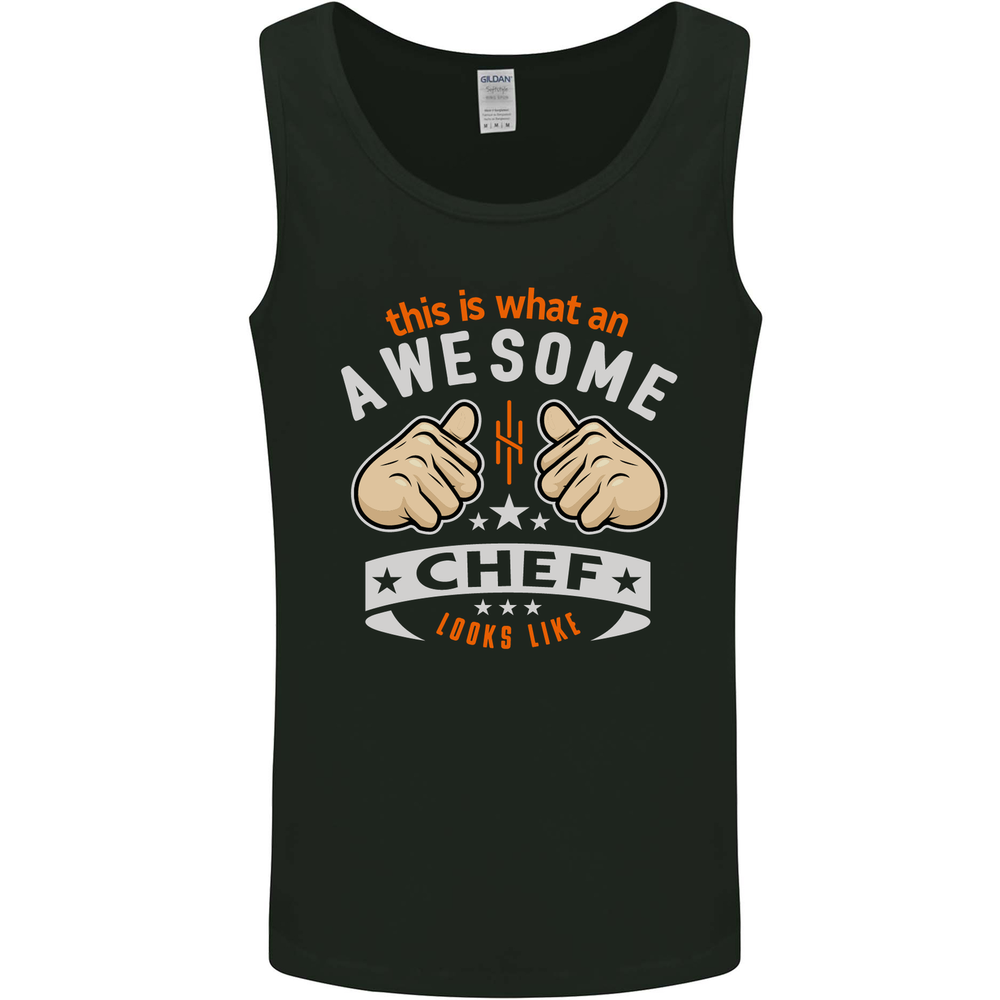 Awesome Chef Looks Like Funny Cooking Mens Vest Tank Top