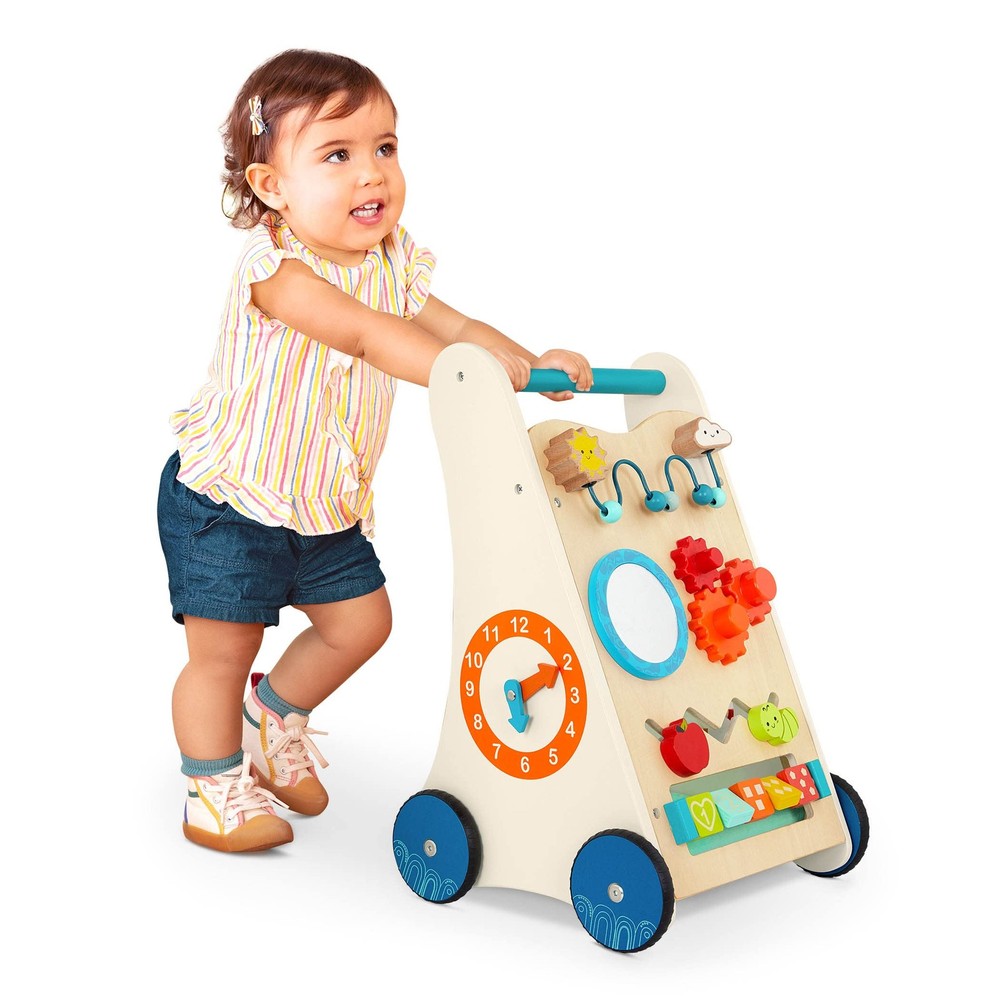 New Little Learning Steps Wooden Activity Walker with 7 Fun Educational Activities