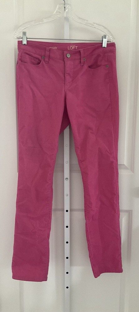 Ann Taylor LOFT Pants Pink Corduroy Modern Straight Leg