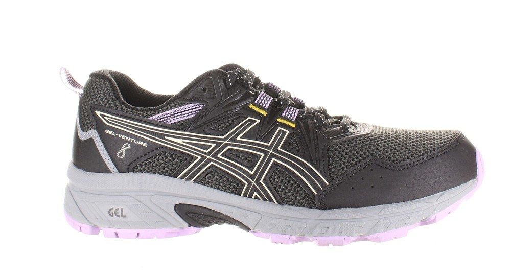 ASICS Womens Gel-Venture Black Hiking Shoes Size 8 (7762940)