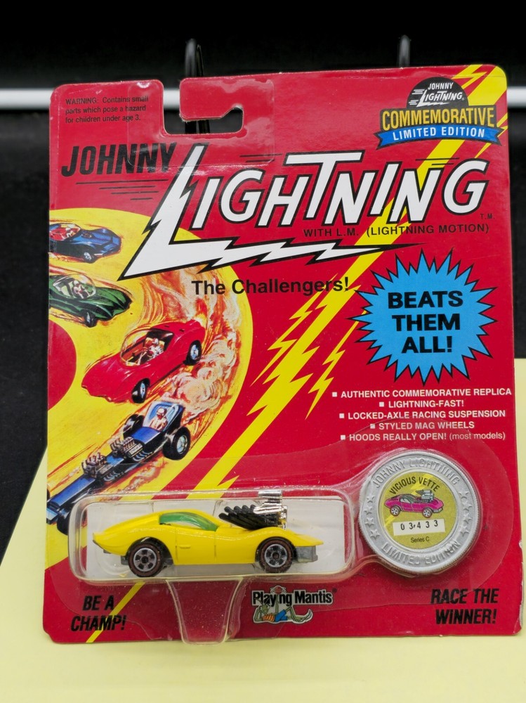 Johnny Lightning Vicious Vette Commemorative Edition in Vibrant Yellow