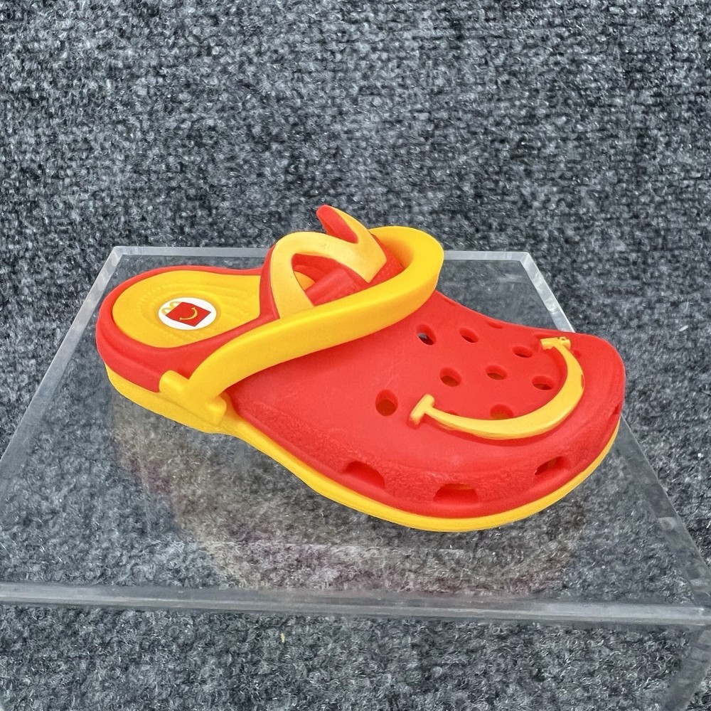 2024 McDonald's Mini Crocs Keychain  Happy Meal Toy Red & Yellow