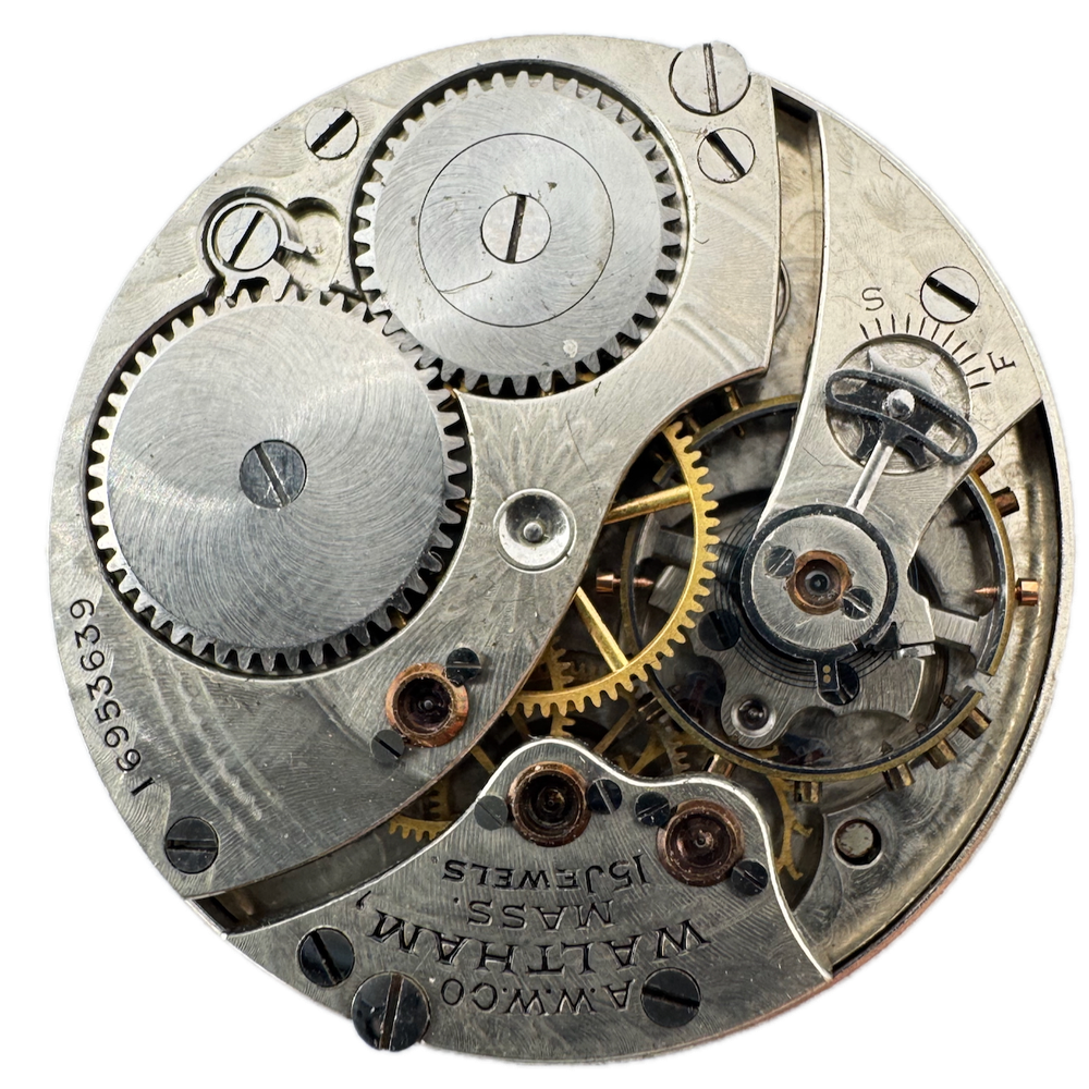 Antique 1908 Waltham 15 Jewel Mechanical Pocket Watch Movement 115 USA