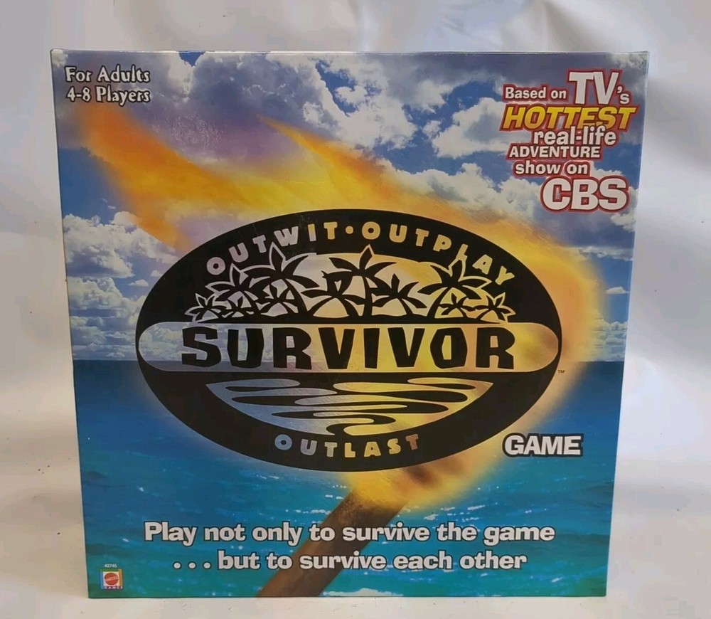 Survivor Board Game Outwit Outplay Outlast TV Show CBS Mattel Complete 2000