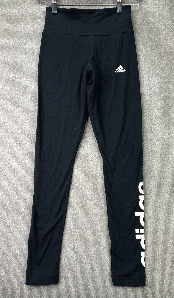 Adidas Tights Womens Size XS Black White Not Sports Spec High Rise GL0633 NWT