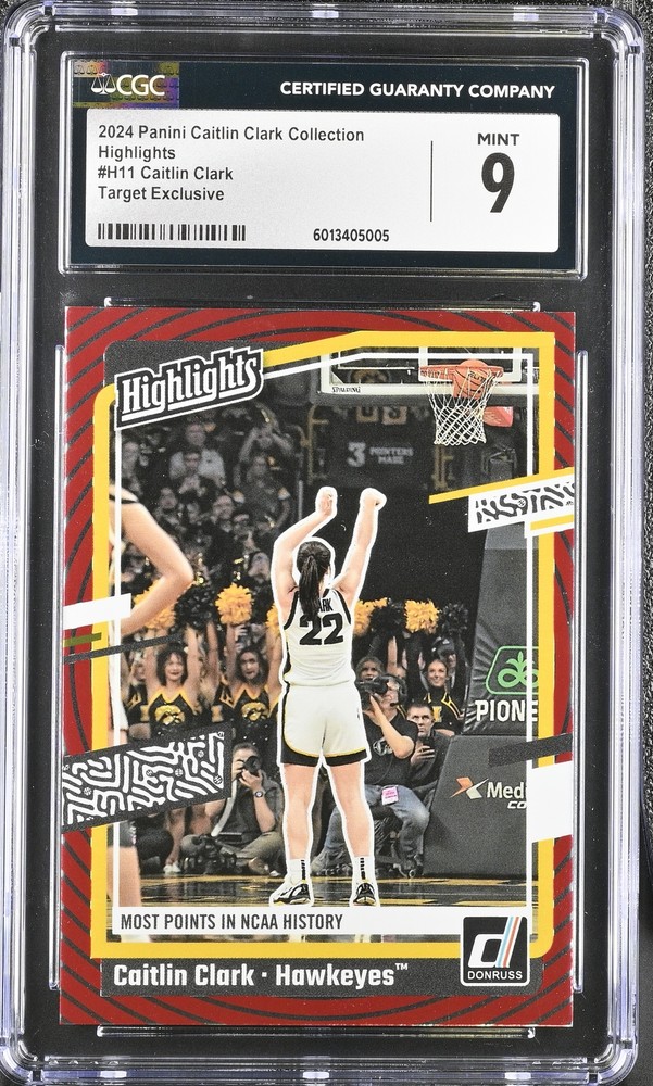 2024 Panini Caitlin Clark Collection #H11 Target Exclusive Highlights CGC 9