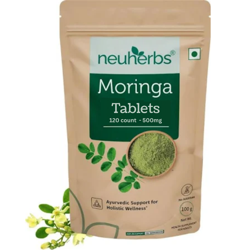 Organic Moringa Drumstick Leaf 500mg 120 Vegan Tablets Natural Strength
