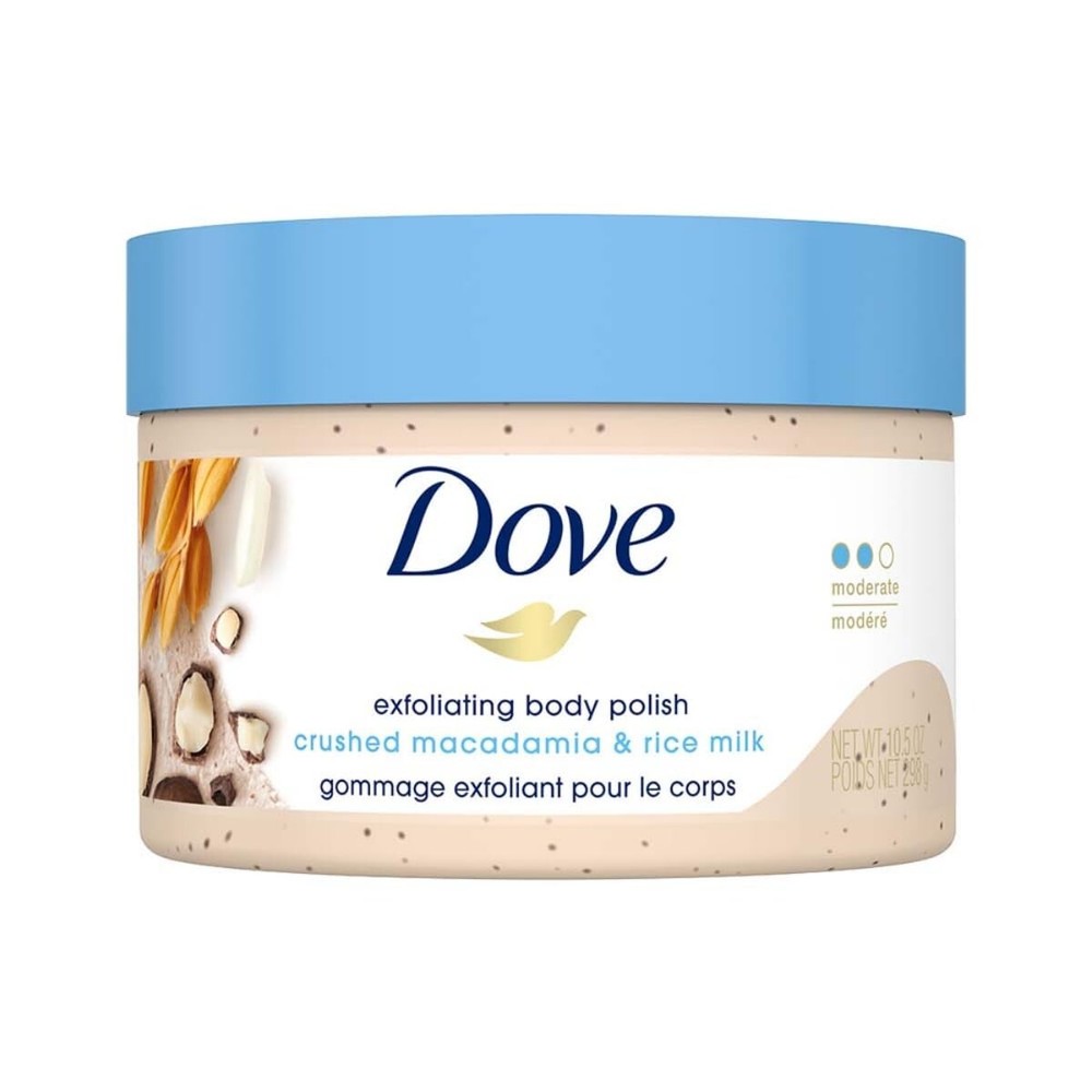 Dove Exfoliating Body Polish Body Scrub Deeply Nourishing Crushed Macadamia Rice