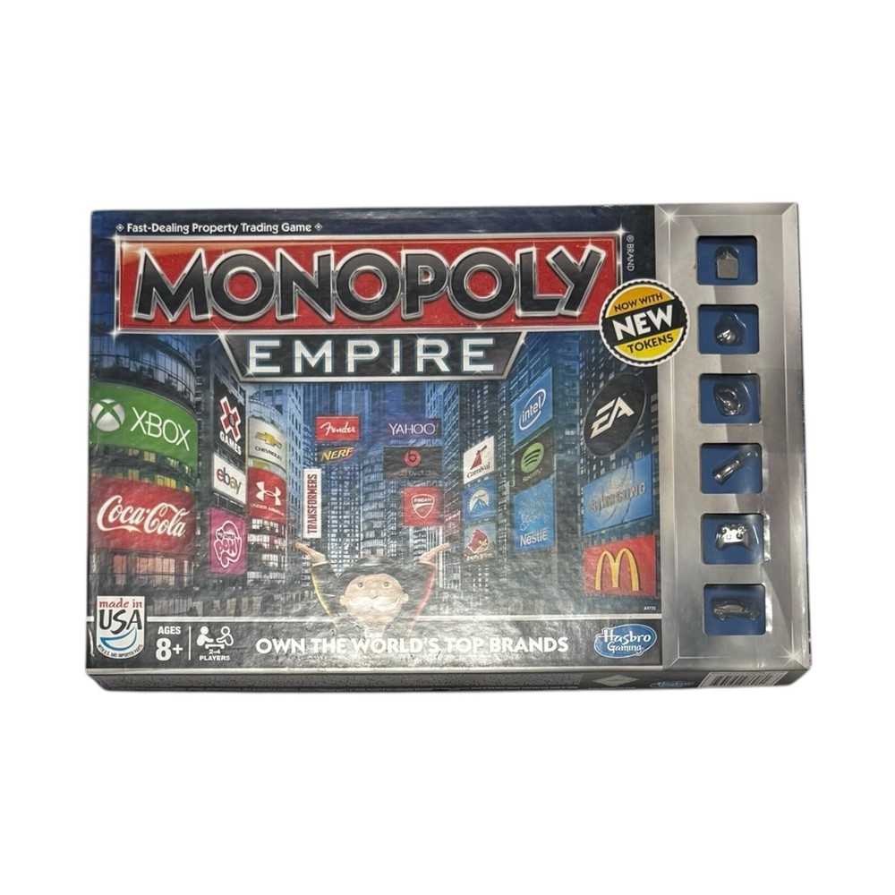 2014 Monopoly Empire Board Game A4770, Own The Worlds Top Brands, Complete Set