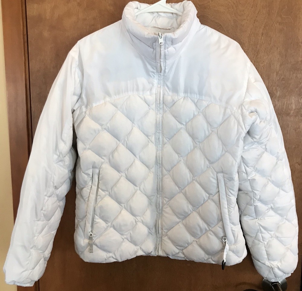 Women’s Medium COLUMBIA Interchange Core Goose Down Quilted Puffer Jacket White
