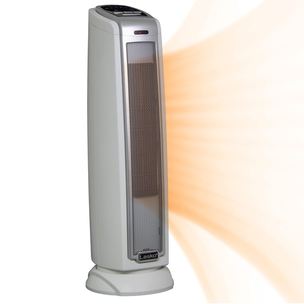 Oscillating Ceramic Tower Space Heater for Home with Overheat Protection, Tim...