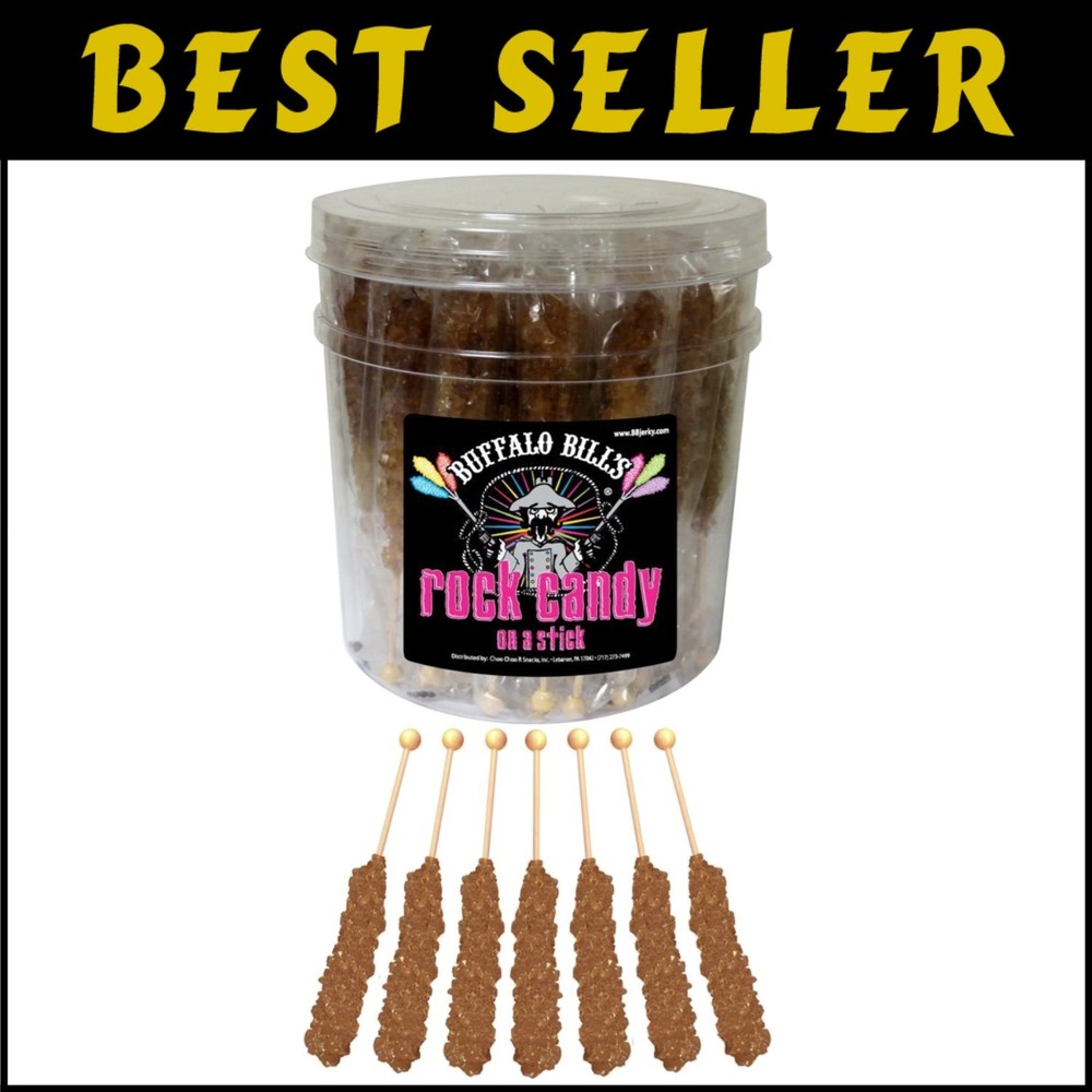 Vintage Root Beer Rock Candy Sticks - 36 Individually Wrapped Treats