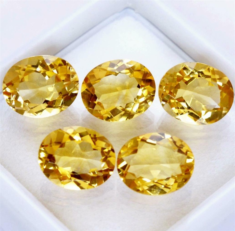 Wholesale 11x9mm Oval Facet Natural Citrine Loose Calibrated Gemstones