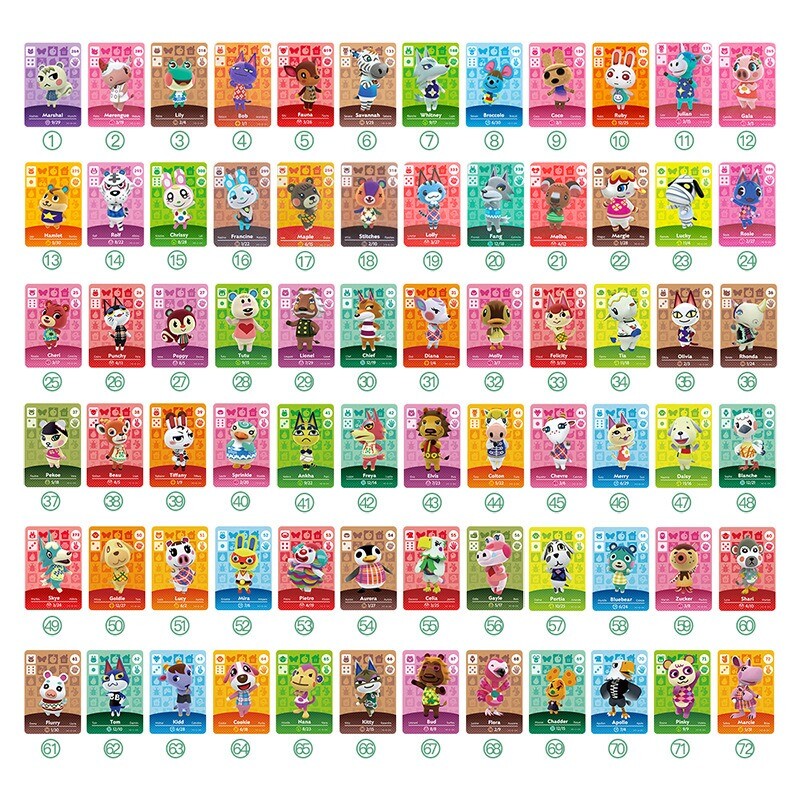 AAA 001-100 Animal Crossing New Horizons Amiibo Card NS Switch 3DS Game Card