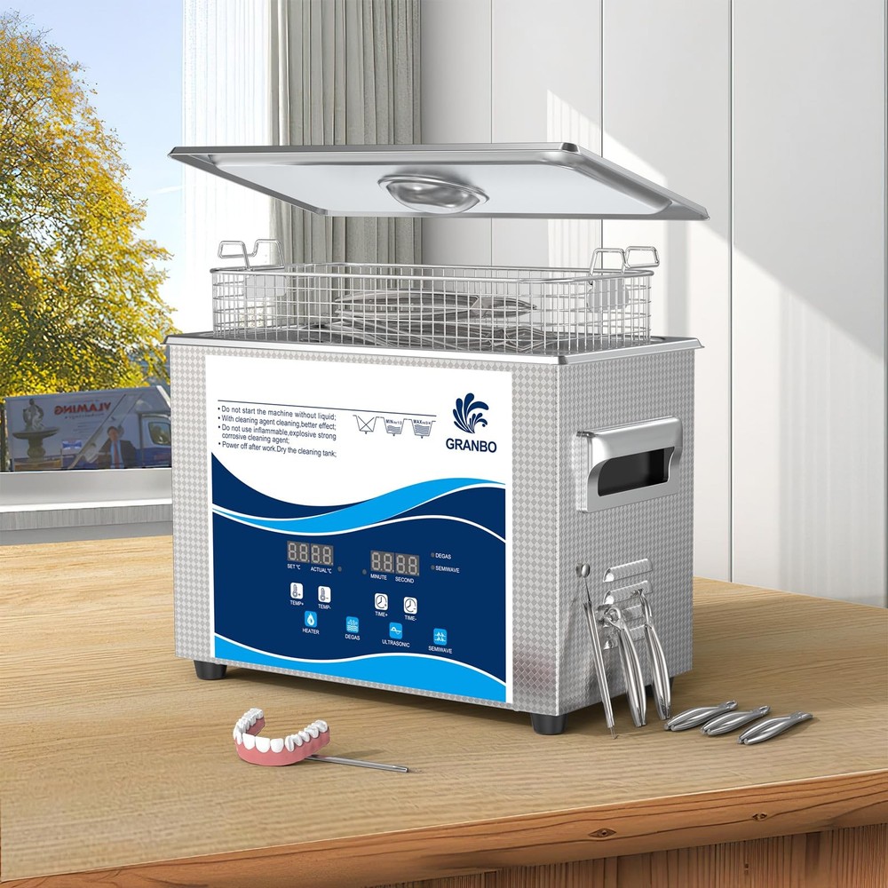 Professional Ultrasonic Machine, Jewelry Cleaner Ultrasonic Machine with Heat...