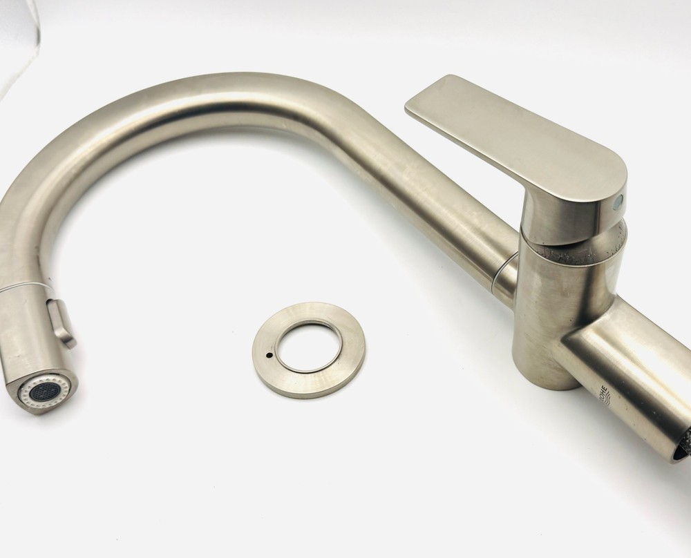 Grohe 30377DC0 Defined 1.75 GPM 1 Hole Pull Down Kitchen Faucet - Silver