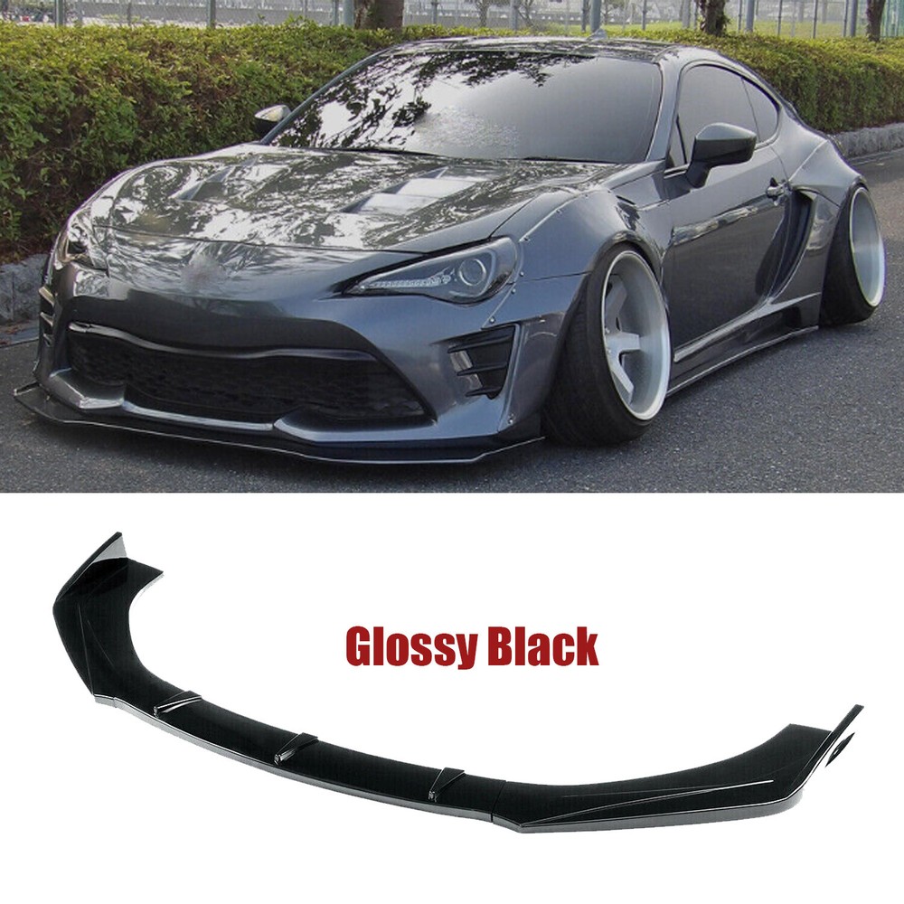 For Toyota 86 TRD GT Front Bumper L Spoiler Splitter Painted Glossy Black Finish
