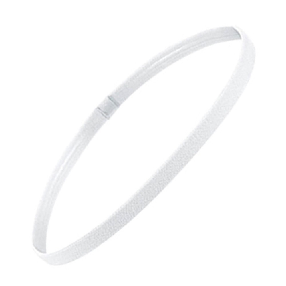 White Thin Elastic Sports Headbands Sweatband for Women  
