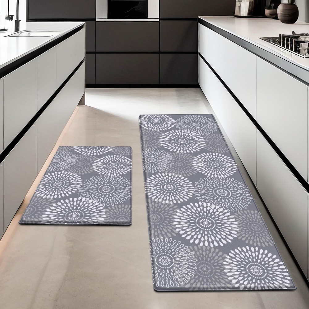 Kitchen Mats for Floor,Cushioned Rug Anti-Fatigue Mats for Kitchen Decor Acce...
