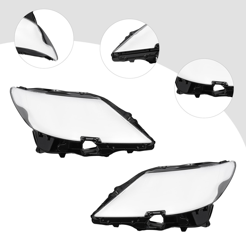 1 Pair Front Headlight Lens Covers Clear For Lexus LS460 2007 2008 2009 LH+RH