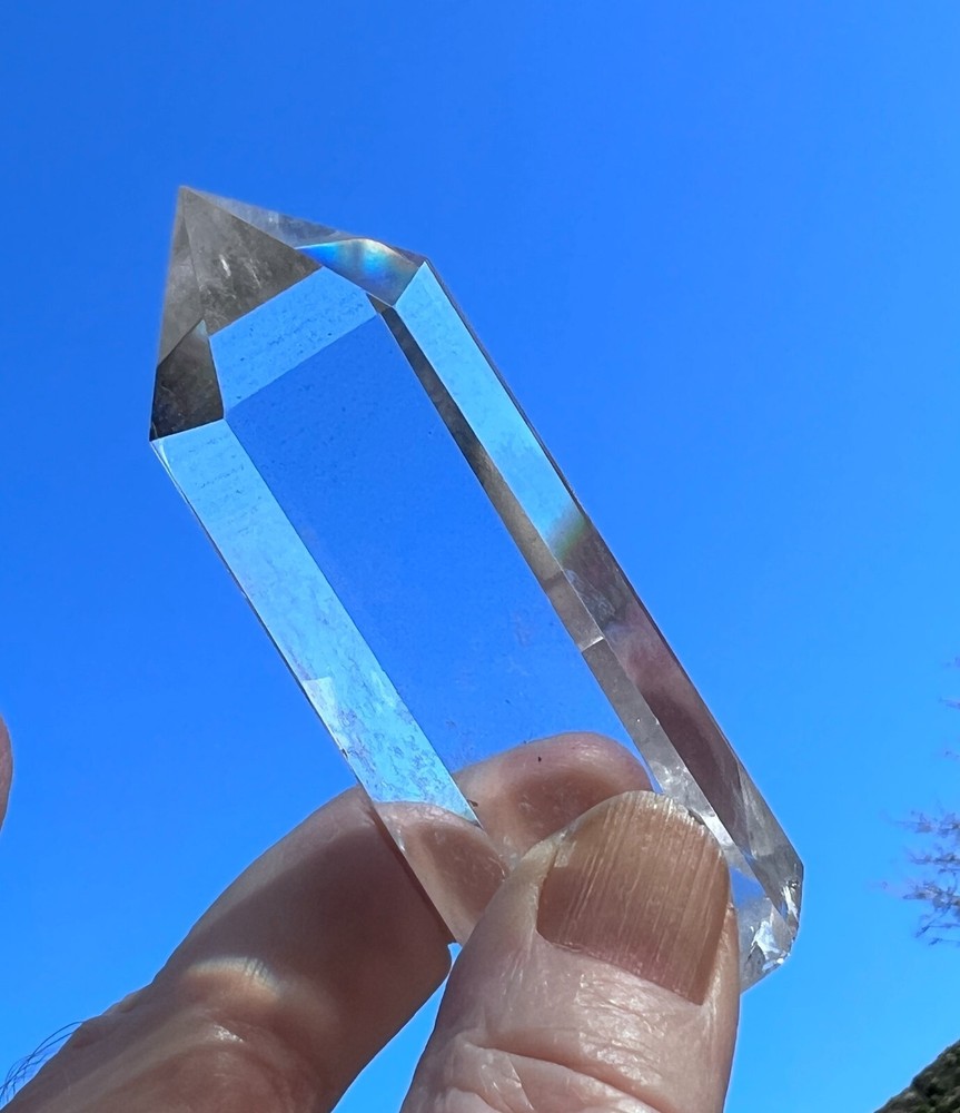 TIBETAN HIGH ALTITUDE QUARTZ CRYSTAL POINT 115 gms. GANESH HIMAL MOUNTAIN 3.4 in