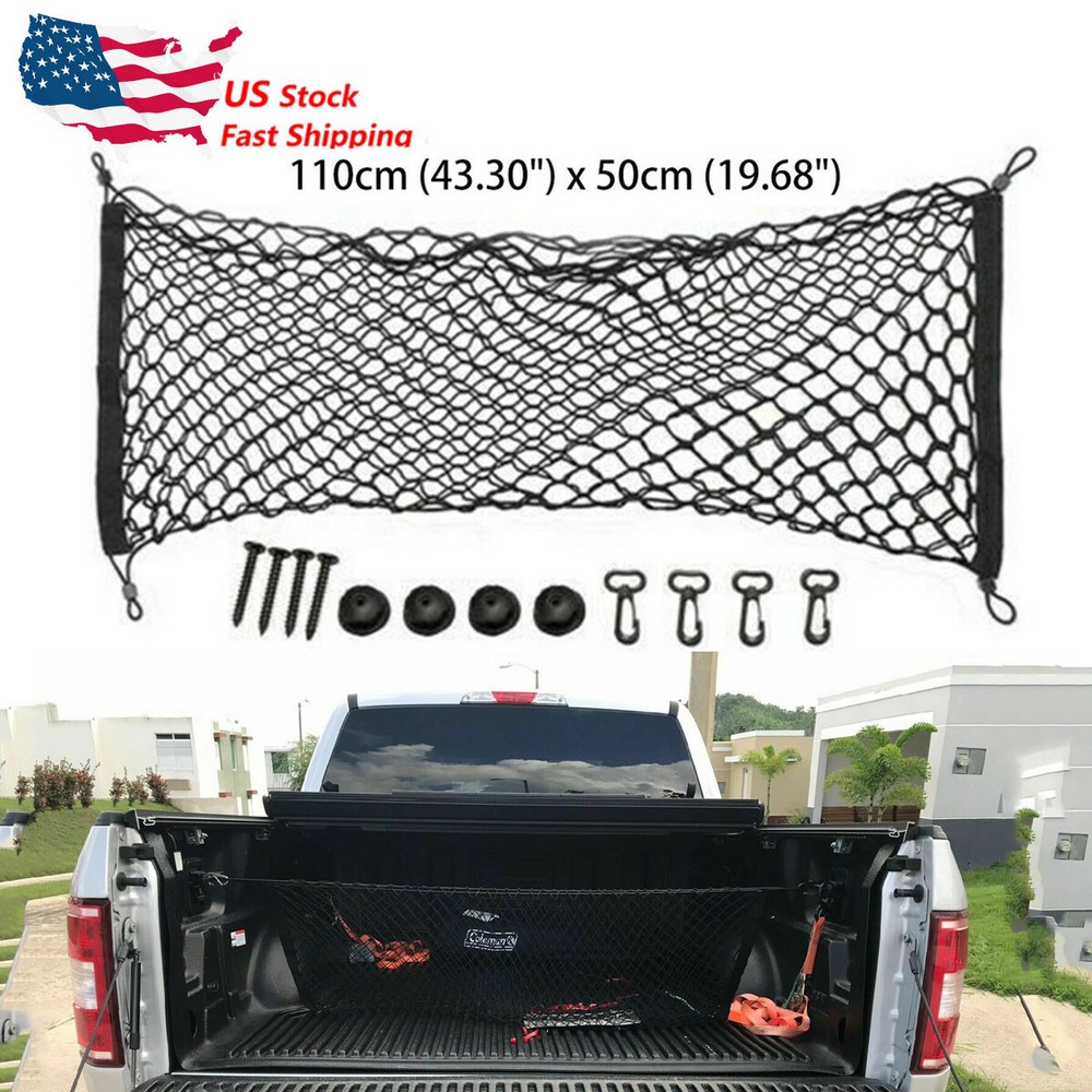 Truck Bed Envelope Style Trunk Mesh Cargo Net For FORD F-150 F150 2015-2020 New
