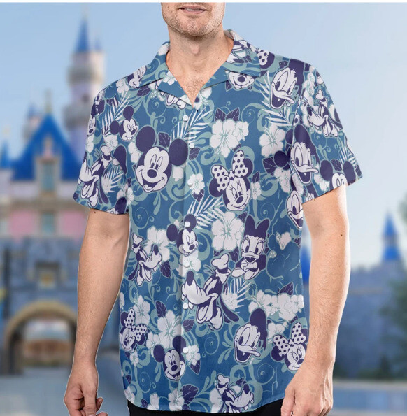 Mickey Mouse 3D Hawaiian Aloha Shirt for Halloween or Christmas Gift in US Size with Vibrant Over Print Design
