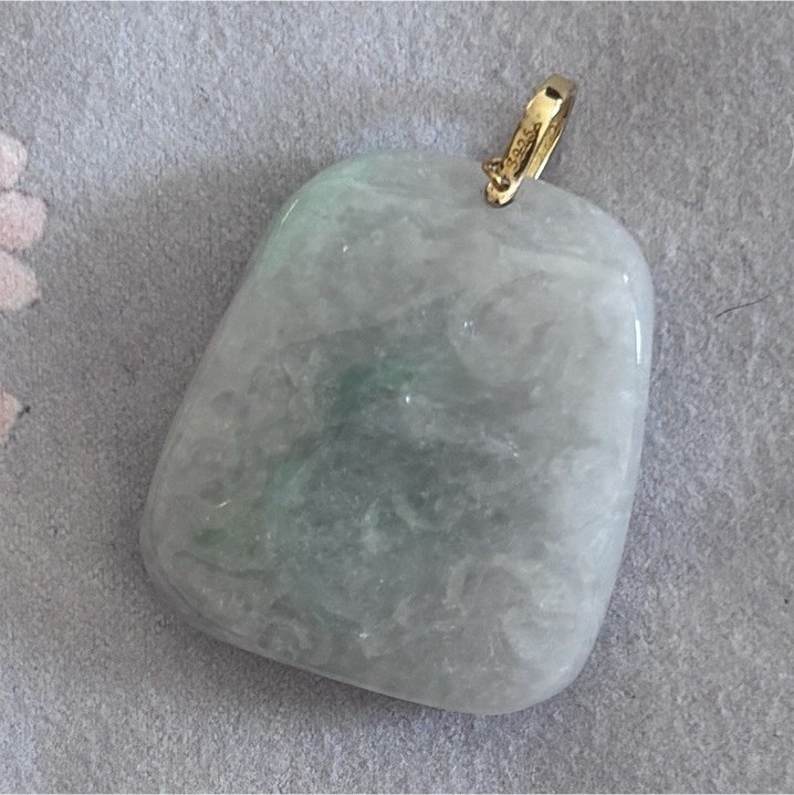 Natural Jadeite Freeform Pendant (A-Grade) – Serene Green Accent