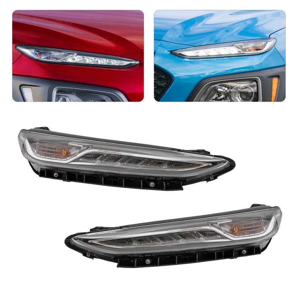 Fit 2018-2021 Hyundai Kona Front LED DRL Lamp Light Passenger Right, Driver Left