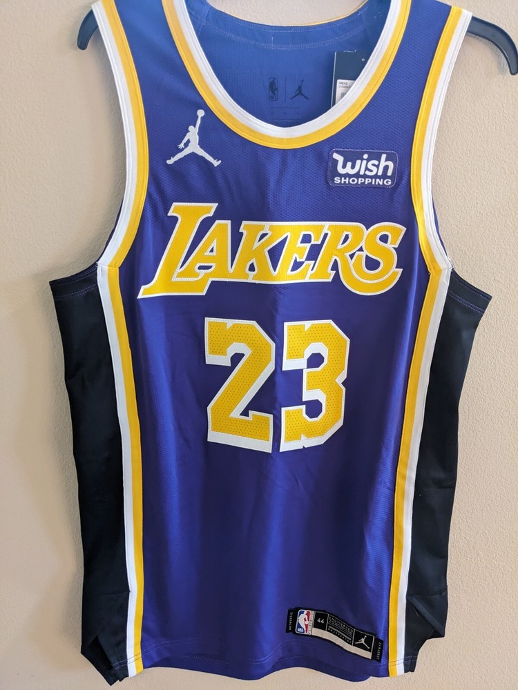 2021 Lakers LeBron James Size 44+2 Nike Authentic Pro Cut Statement Jersey
