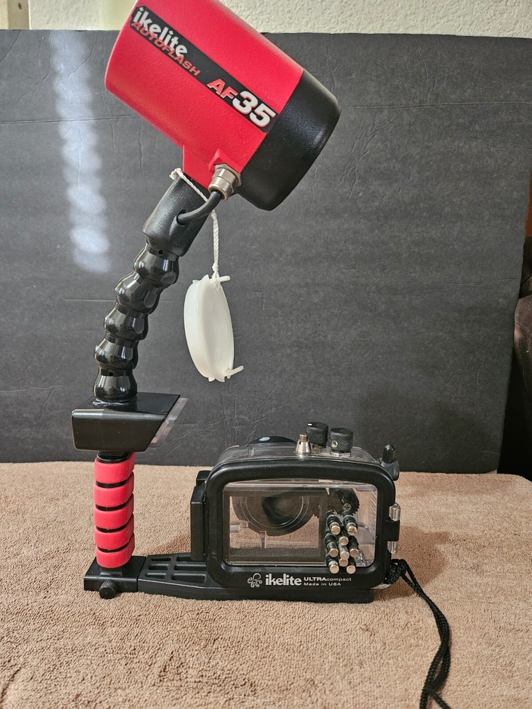 IKELITE AUTO FLASH AF35 KIT LEFT HAND WITH SINGLE TRAY VERY GOOD CONDITION