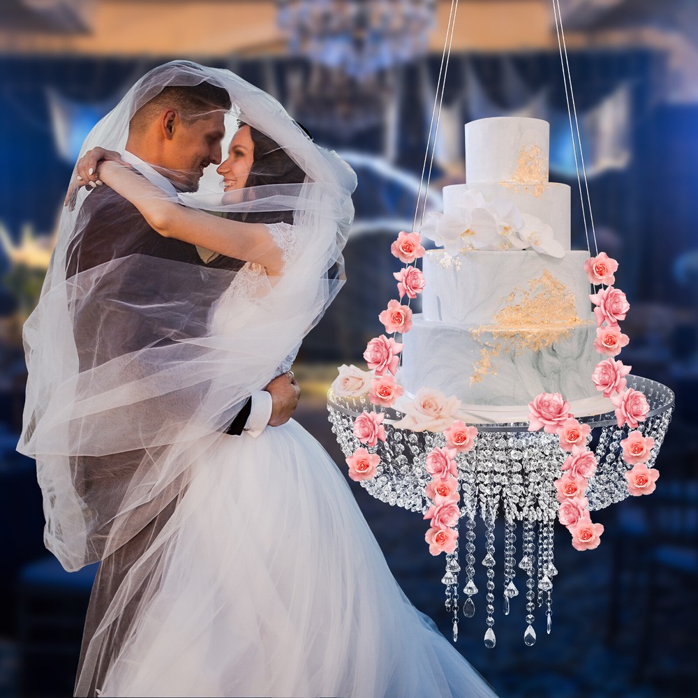 60cm Acrylic Cake Hanging Rack Swing Stand for Wedding Venue Decoration
