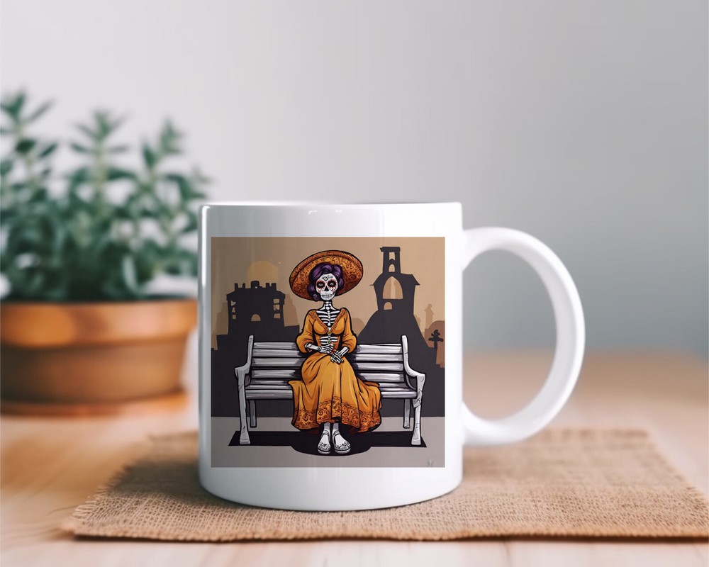 Day of the Dead Dia De Los Muertos Woman 11oz Coffee Mug #4