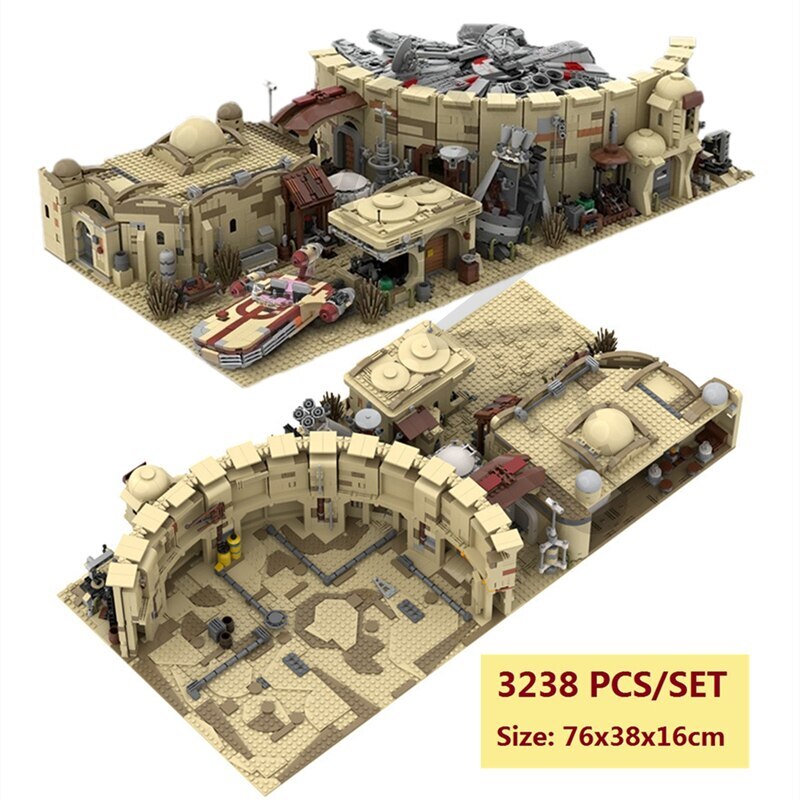 Modular Star Wars Mos Eisley Spaceport MOC Building Bricks Set  