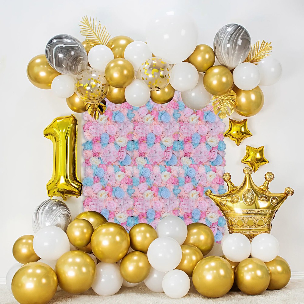 6pcs Artificial Flower Wall Floral Wall Panel For Wedding Backdrop Decoration