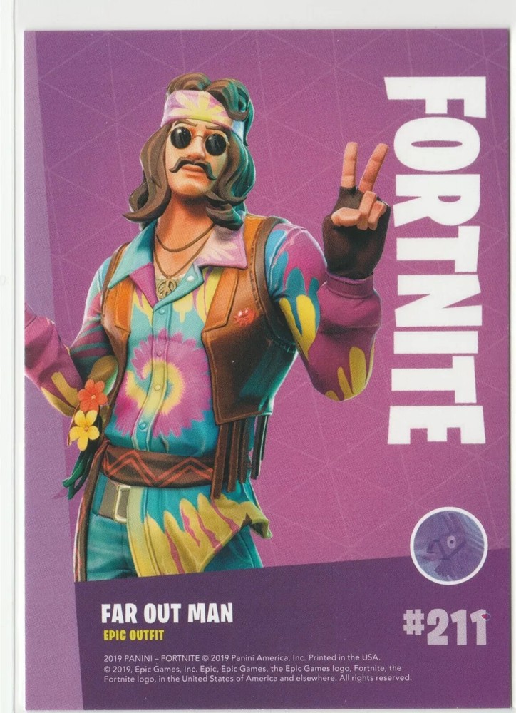 2019 Panini Fortnite Series 1 #211 Far Out Man Ink Error USA Print