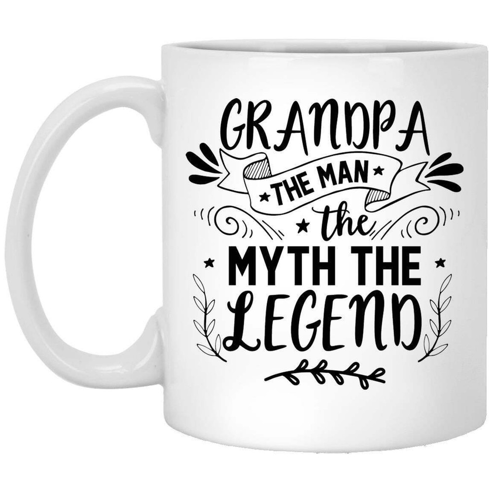 Best Grandpa Ever Gift Coffee Mug - Man Myth Legend Personalized Grandpa Tribute